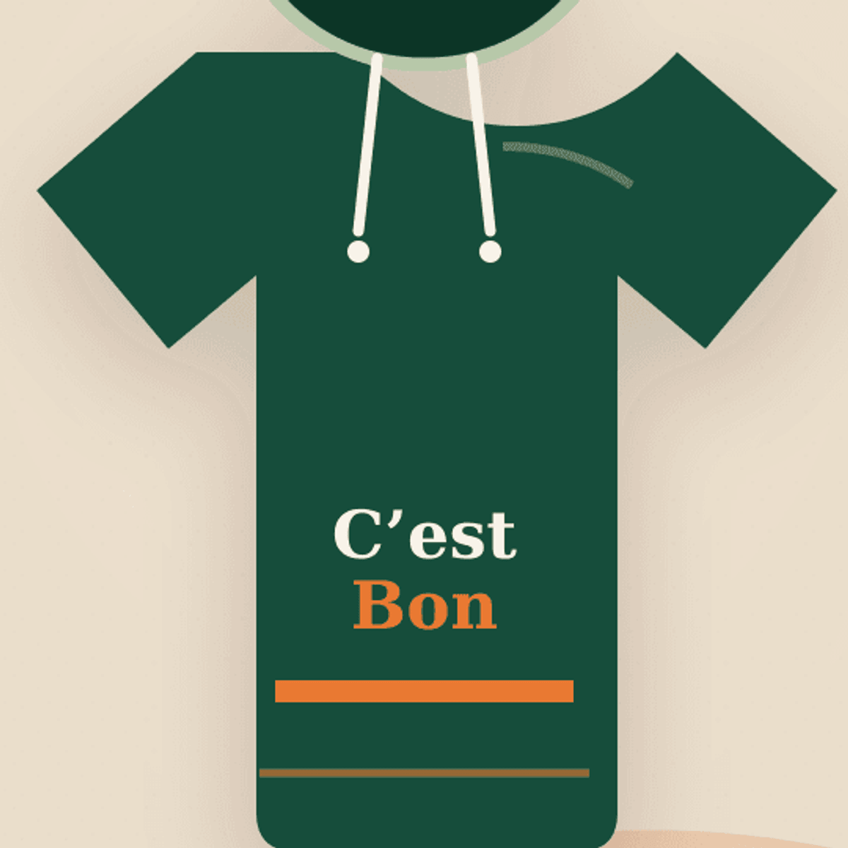 C’est Bon Everyday Hoodie demo close-up